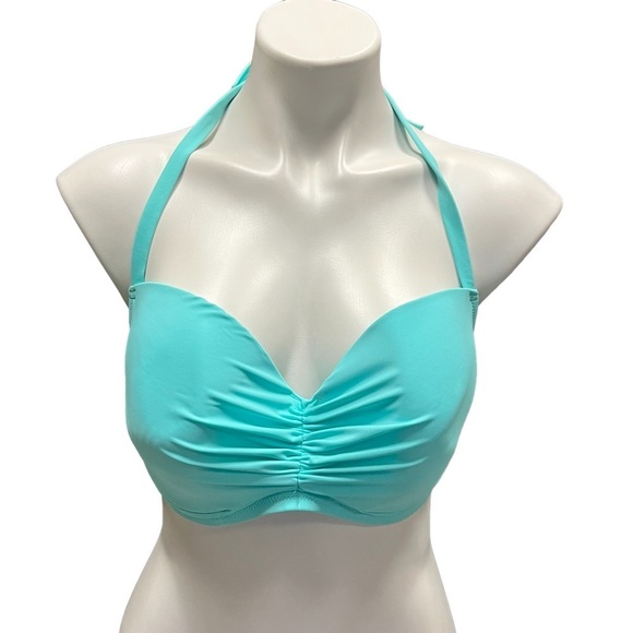 Shade Shore Swim Shade And Shore Aqua Blue Bikini Top Halter Tie